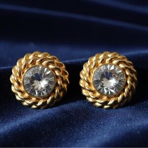 Elegant Gold and Silver Stud Earrings